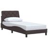 vidaXL Cadre de lit sans matelas marron fonc&eacute; 80x200 cm tissu
