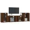vidaXL Ensemble de meubles TV 4 pcs Ch&ecirc;ne marron Bois d'ing&eacute;nierie