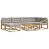 vidaXL Ensemble de canap&eacute;s d'ext&eacute;rieur 7 pc Blanc et gris clair