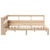 vidaXL Lit biblioth&egrave;que sans matelas 135x190 cm bois de pin massif