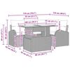 vidaXL Ensemble de canap&eacute; de jardin 5 pcs Gris clair Poly rotin