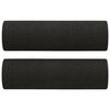 vidaXL Canapé 2 places avec oreillers décoratifs noir 120 cm tissu