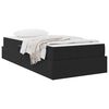 vidaXL Lit avec rangement et matelas Noir 90 x 200 cm Velours