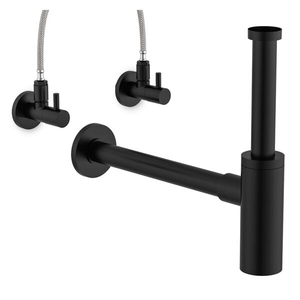 SCH&Uuml;TTE Vanne d'angle MS avec rosette 10 mm noir