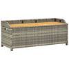 vidaXL Banc de rangement de jardin 120 cm R&eacute;sine tress&eacute;e Gris