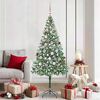 vidaXL Sapin de No&euml;l artificiel avec 300 LED Vert 180 cm PVC et Acier