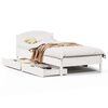 vidaXL Cadre de lit sans matelas blanc 75x190 cm bois de pin massif