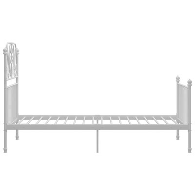 vidaXL Cadre de lit sans matelas blanc métal 100x200 cm