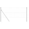 vidaXL Cl&ocirc;ture en fil soud&eacute; pour sol 25 x 0,8 m Acier galvanis&eacute; Maille