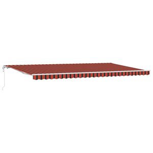 vidaXL Auvent r&eacute;tractable orange et marron 600 &times; 300 cm