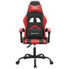 vidaXL Chaise de jeu pivotante Noir et rouge Similicuir
