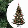 vidaXL Sapin de No&euml;l artificiel avec boules 120 cm 150 LED Blanc chaud