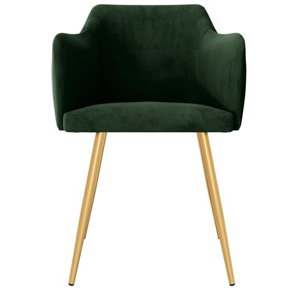 vidaXL Chaises &agrave; manger lot de 6 vert fonc&eacute; velours