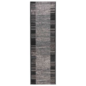 vidaXL Tapis Couloir FLORNES Tiss&eacute; Gris PP 7 mm