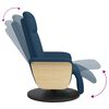 vidaXL Fauteuil inclinable avec repose-pieds bleu tissu