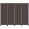vidaXL Cloison de s&eacute;paration 4 panneaux Marron 200x180 cm