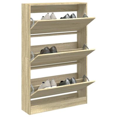 vidaXL Armoire à chaussures chêne sonoma 80x21x125,5cm bois ingénierie