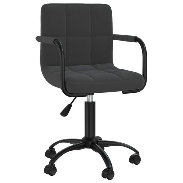 vidaXL Chaises pivotantes &agrave; manger lot de 6 noir velours
