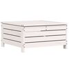 vidaXL Repose-pied de jardin avec coussin blanc bois de pin massif