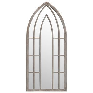 vidaXL Miroir de jardin Sable 100x45cm Fer pour utilisation ext&eacute;rieure