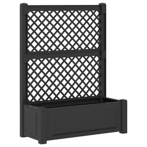 vidaXL Grand bac avec treille PP Anthracite
