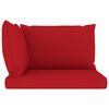 vidaXL Canap&eacute; palette de jardin 2 places et coussins rouge Pin&egrave;de