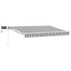 vidaXL Cadre de store manuel avec LEDs Anthracite et blanc 3,5 x 2,5 m