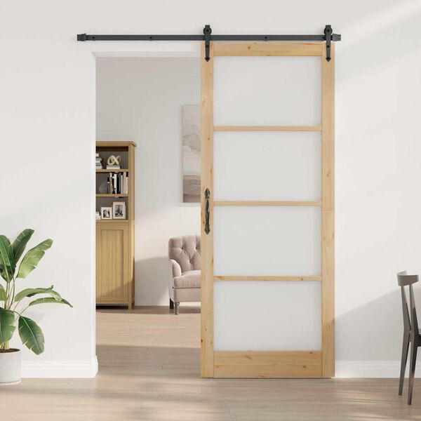 vidaXL Porte coulissante Naturel 83 x 232 cm