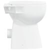 vidaXL Toilette sans rebord 7 cm hauteur supplémentaire Abattant amorti Céramique blanche
