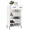 vidaXL Armoire &agrave; chaussure Blanc brillant 60x35x105 cm Bois ing&eacute;nierie