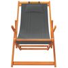 vidaXL Chaises de plage pliables lot de 2 gris tissu