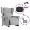 vidaXL Fauteuil inclinable de massage &eacute;lectrique gris nuage tissu