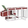 vidaXL Poulailler moka 204x50x84 cm bois massif de pin