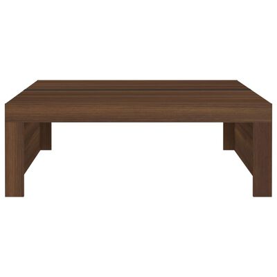 vidaXL Table basse Chêne marron 100x100x35 cm Bois d'ingénierie