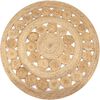 vidaXL Tapis Jute design tress&eacute; 150 cm rond