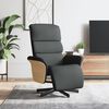 vidaXL Fauteuil inclinable avec repose-pieds gris fonc&eacute; tissu