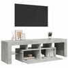 vidaXL Meuble TV avec lumi&egrave;res LED Gris b&eacute;ton 140x36,5x40 cm