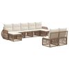 vidaXL Ensemble de canap&eacute; de jardin 9 pc Beige et blanc cr&egrave;me