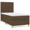 vidaXL Sommier &agrave; lattes de lit avec matelas Marron fonc&eacute; 80x200 cm