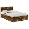 vidaXL Cadre de lit Ch&ecirc;ne fum&eacute; 120 x 200 cm Bois d'ing&eacute;nierie