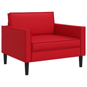vidaXL Fauteuil XL Rouge Simili cuir