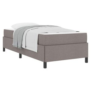 vidaXL Lit &agrave; ressorts Taupe 80 x 200 cm tissu