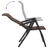 vidaXL Chaises pliables de jardin lot de 2 marron r&eacute;sine tress&eacute;e