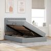 vidaXL Lit avec rangement et matelas Gris clair 140 x 200 cm Polyester
