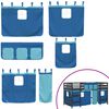vidaXL Lit mezzanine enfants avec rideaux sans matelas bleu 90x200cm