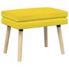 vidaXL Banc &agrave; double couche Jaune clair 60 x 40 x 46 cm Tissu