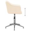 vidaXL Chaises pivotantes &agrave; manger lot de 4 Cr&egrave;me Tissu