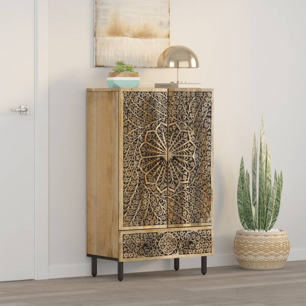 vidaXL Buffet 60x33x100 cm bois de manguier massif