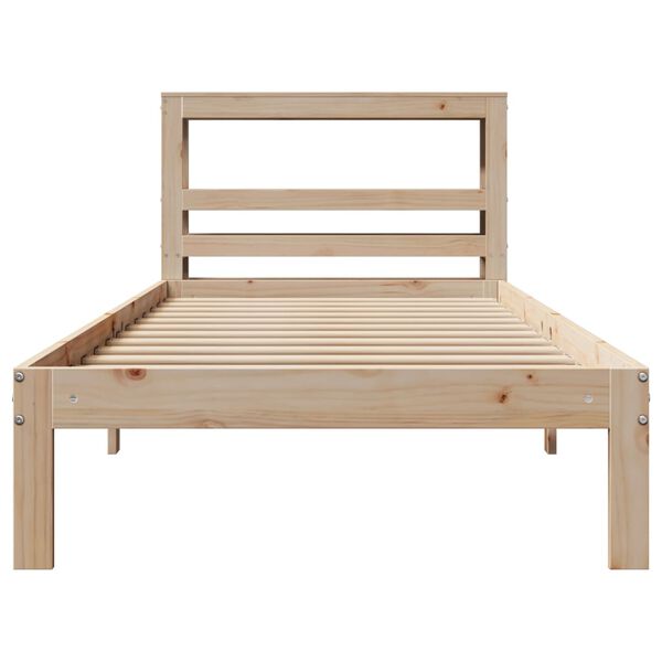 vidaXL Cadre de lit avec t&ecirc;te de lit sans matelas 90x190 cm