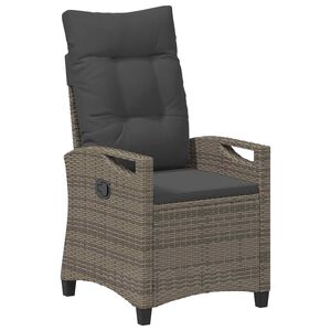 vidaXL Chaise de jardin inclinable Gris et Gris fonc&eacute; 56 x 60 x 112 cm